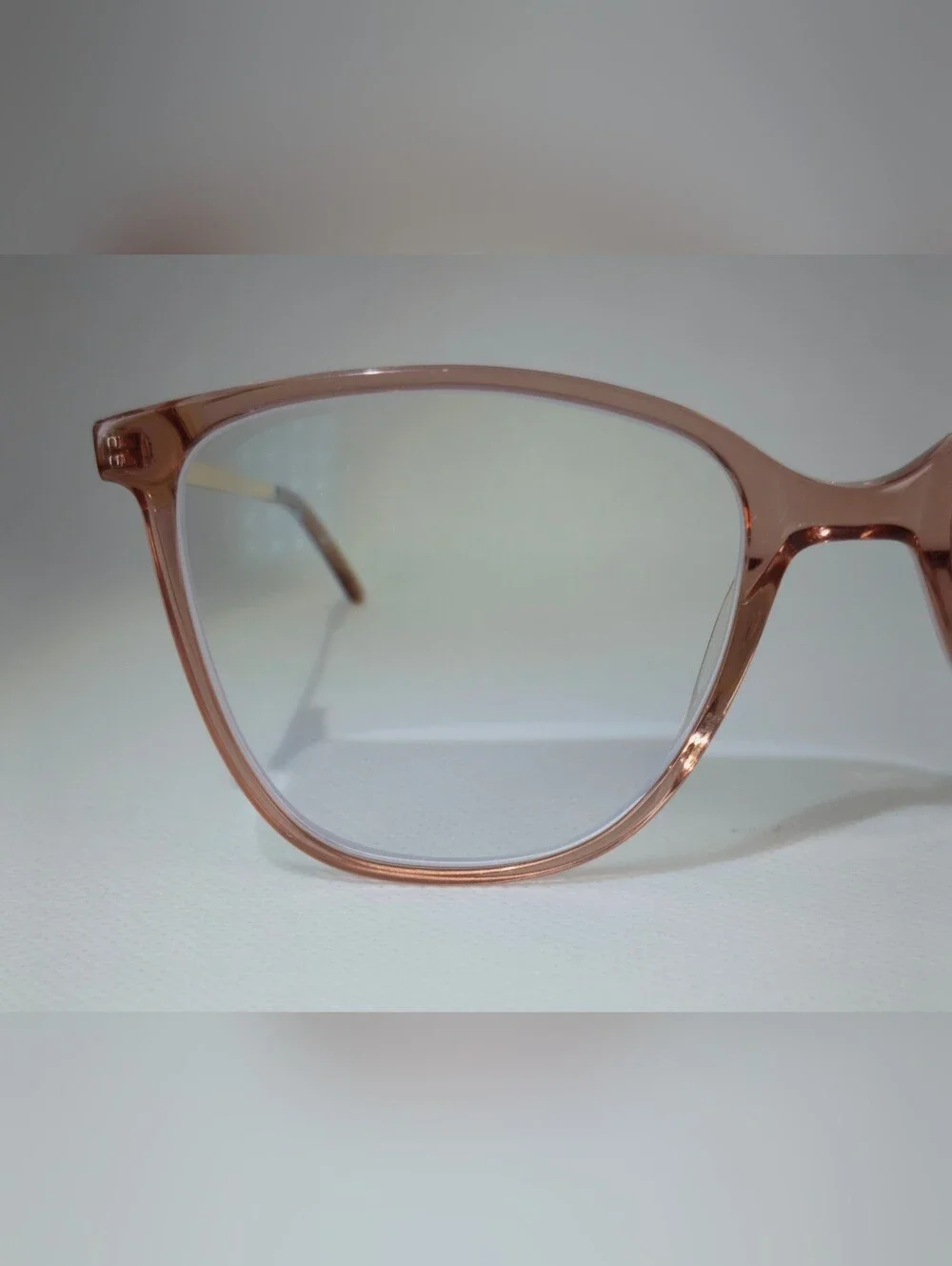 Aroma. Stylish Women's Mauve Pink Transparent Frame Eyeglasses.